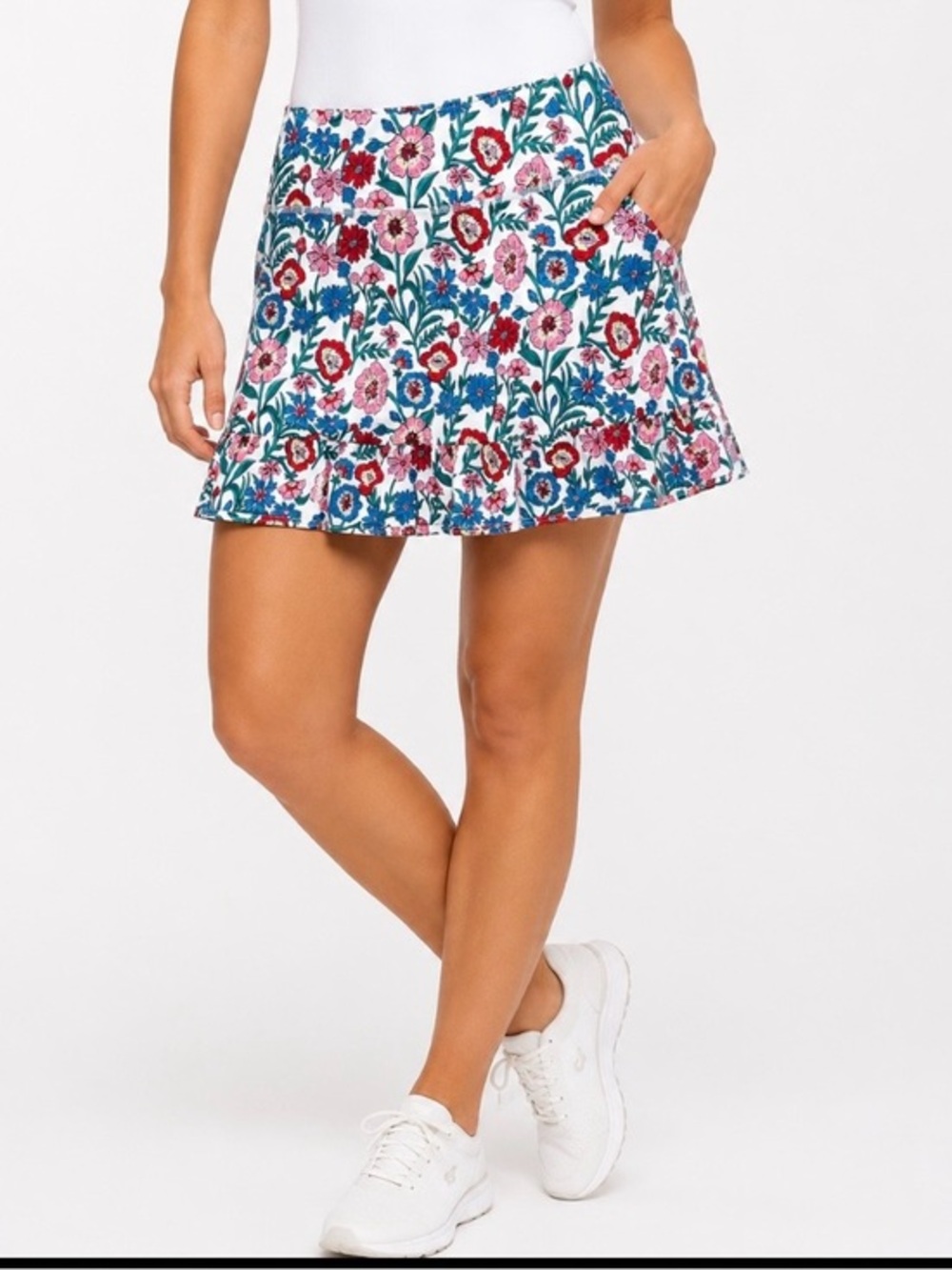 Vineyard Vines Performance Floral Ruffle Hem Skort Skirt Size Small